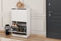 Hanah Home Zapatero Blanco con 2 Cajones